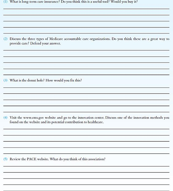 DISCUSSION QUESTIONS The following are suggested discussion questions for this chapter.