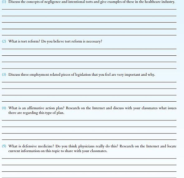 Discussion Questions The following are suggested discussion questions for this chapter.
