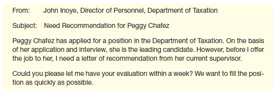 As a supervisor in a state agency, you have a dilemma. You received this e-mail message today:     Peggy has worked in your office for 10 years. She designed, writes, and edits a monthly statewide newsletter that your office puts out; she designed and maintains the department website. Her designs are creative; she's a very hard worker; she seems to know a lot about computers. However, Peggy is in many ways an unsatisfactory staff member. Her standards are so high that most people find her intimidating. Some find her abrasive. People have complained to you that she's only interested in her own work; she seems to resent requests to help other people with projects. And yet both the newsletter and the web page are projects that need frequent interaction. She's out of the office a lot. Some of that is required by her job (she takes the newsletters to the post office, for example), but some people don't like the fact that she's out of the office so much. They also complain that she doesn't return voice mail and e-mail messages. You think managing your office would be a lot smoother if Peggy weren't there. You can't fire her: state employees' jobs are secure once they get past the initial six-month probationary period. Because of budget constraints, you can hire new employees only if vacancies are created by resignations. You feel that it would be pretty easy to find someone better. If you recommend that John Inoye hire Peggy, you will be able to hire someone you want. If you recommend that John hire someone else, you may be stuck with Peggy for a long time. As your instructor directs,  a. Write an e-mail message to John Inoye. b. Write an e-mail to your instructor listing the choices you've made and justifying your approach. Hints:   Polarization may make this dilemma more difficult than it needs to be. What are your options Consciously look for more than two.  Is it possible to select facts or to use connotations so that you are truthful but still encourage John to hire Peggy Is it ethical Is it certain that John would find Peggy's work as unsatisfactory as you do If you write a strong recommendation and Peggy doesn't do well at the new job, will your credibility suffer Why is your credibility important