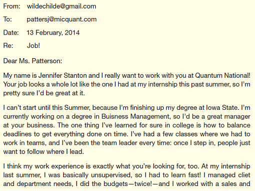 Below are a job ad and a résumé applying for that job. Using the information you have about Jennifer's two jobs (given below the résumé), critique Jennifer's résumé. Her job letter is Exercise 13.18, if you wish to look at it, too. Redo her résumé to improve it. Then write an e-mail to your instructor discussing the strengths and weaknesses of the résumé and explaining why you made the changes you did.         When you ask, Jennifer tells you about her two jobs:         Note: This exercise was written by Matthew Search. Exercise 13.18  In Chapter 12, Exercise 12.13, you critiqued the résumé of Jennifer Stanton. Below is her cover letter. Using the information about Jennifer from Exercise 12.13, redo her letter to improve it. Then write an e-mail to your instructor discussing the strengths and weaknesses of the letter and explaining why you made the changes you did.       