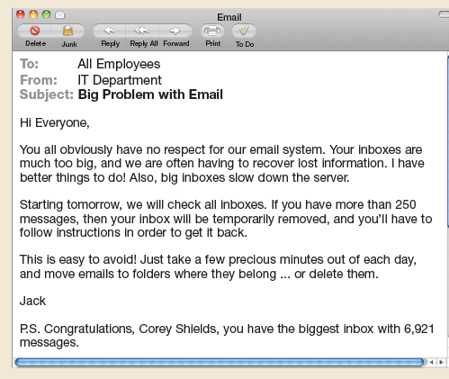 Revise an email gone wrong.  When you read this email, you'll know that it was sent in anger. (This is adapted from a real email stemming from a similar situation.) Use the process described in Exercise 15 to revise this email.      REFERENCE: Revise your email to sales associates at Herman Miller.  Revise your draft email to Herman Miller sales associates (from Exercise 10). What changes will you make to improve the messageFollow these steps for the revision process:  a. Read the email once, revising for content. Make sure that all needed information is included, no unnecessary information is included, and the information is presented in a logical sequence. b. Read the email a second time, revising for style. Make sure that the words, sentences, paragraphs, and overall tone are appropriate.  c. Read the email a third time, revising for correctness. Make sure that grammar, mechanics, punctuation, and word choice are error free.