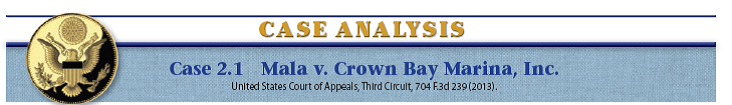    In the Language of the Court Smith, Circuit Judge. * * * *  Kelley Mala is a citizen of the United States Virgin Islands. * * * He went for a cruise in his powerboat near St. Thomas, Virgin Islands. When his boat ran low on gas, he entered Crown Bay Marina to refuel. Mala tied the boat to one of Crown Bay's eight fueling stations and began filling his tank with an automatic gas pump. Before walking to the cash register to buy oil, Mala asked a Crown Bay attendant to watch his boat. By the time Mala returned, the boat's tank was overflowing and fuel was spilling into the boat and into the water. The attendant manually shut off the pump and acknowledged that the pump had been malfunctioning in recent days. Mala began cleaning up the fuel, and at some point, the attendant provided soap and water. Mala eventually departed the marina, but as he did so, the engine caught fire and exploded. Mala was thrown into the water and was severely burned. His boat was unsalvageable.  * * * Mala sued Crown Bay in the District Court of the Virgin Islands. Mala's * * * complaint asserted * * * that Crown Bay negligently maintained its gas pump. [Negligence is the failure to exercise the standard of care that a reasonable person would exercise in similar circumstances. Negligence is a tort-a breach of a legal duty that proximately causes harm or injury to another-that forms the basis for a claim subject to applicable state law.] The complaint also alleged that the District Court had admiralty and diversity jurisdiction over the case, and it requested a jury trial. * * * * * * * Crown Bay filed a motion to strike Mala's jury demand. Crown Bay argued that plaintiffs generally do not have a jury-trial right in admiralty cases-only when the court also has diversity jurisdiction. And Crown Bay asserted that the parties were not diverse in this case * * *. In response to this motion, the District Court ruled that both Mala and Crown Bay were citizens of the Virgin Islands. The court therefore struck Mala's jury demand, but nevertheless opted to empanel an advisory jury. [The court could accept or reject the advisory jury's verdict.]  * * * At the end of the trial, the advisory jury returned a verdict of $460,000 for Mala-$400,000 for pain and suffering and $60,000 in compensatory damages. It concluded that Mala was 25 percent at fault and that Crown Bay was 75 percent at fault. The District Court ultimately rejected the verdict and entered judgment for Crown Bay.  This appeal followed. * * * * Mala * * * argues that the District Court improperly refused to conduct a jury trial. This claim ultimately depends on whether the District Court had diversity jurisdiction.  The Seventh Amendment [to the U.S. Constitution] creates a right to civil jury trials in federal court: In Suits at common law * * * the right of trial by jury shall be preserved. Admiralty suits are not Suits at common law, which means that when a district court has only admiralty jurisdiction the plaintiff does not have a jury-trial right. But [a federal statute] allows plaintiffs to pursue state claims in admiralty cases as long as the district court also has diversity jurisdiction. In such cases [the statute] preserves whatever jury-trial right exists with respect to the underlying state claims.  Mala argues that the District Court had both admiralty and diversity jurisdiction. As a preliminary matter, the court certainly had admiralty jurisdiction. The alleged tort occurred on navigable water and bore a substantial connection to maritime activity.  The grounds for diversity jurisdiction are less certain. District courts have jurisdiction only if the parties are completely diverse. This means that no plaintiff may have the same state or territorial citizenship as any defendant. The parties agree that Mala was a citizen of the Virgin Islands. [Emphasis added.] Unfortunately for Mala, the District Court concluded that Crown Bay also was a citizen of the Virgin Islands. Mala rejects this conclusion. Mala bears the burden of proving that the District Court had diversity jurisdiction. Mala failed to meet that burden because he did not offer evidence that Crown Bay was anything other than a citizen of the Virgin Islands. Mala contends that Crown Bay admitted to being a citizen of Florida, but Crown Bay actually denied Mala's allegation.  Absent evidence that the parties were diverse, we are left with Mala's allegations. Allegations are insufficient at trial. And they are especially insufficient on appeal, where we review the District Court's underlying factual findings for clear error. Under this standard, we will not reverse unless we are left with the definite and firm conviction that Crown Bay was in fact a citizen of Florida. Mala has not presented any credible evidence that Crown Bay was a citizen of Florida- much less evidence that would leave us with the requisite firm conviction. [Emphasis added.]  * * * Accordingly, the parties were not diverse and Mala does not have a jury-trial right. * * * *  * * * For these reasons we will affirm the District Court's judgment.  Legal Reasoning Questions  1. What is diversity of citizenship? 2. How does the presence-or lack-of diversity of citizenship affect a lawsuit? 3. What did the court conclude with respect to the parties' diversity of citizenship in this case? 4. How did the court's conclusion affect the outcome?