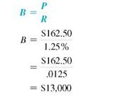 Solve the following application problem. (See Examples.) Finding Sales When Sales Tax Is Given One week, a Famous Footware store collected sales taxes of $780. If the sales tax rate is 5% find total sales for the week. SOLUTION Here, the rate of tax collection is 5% and taxes collected are a part of total sales. The rate in this problem is 5%,he part is $780, and the base, or total sales, must be found. Arrange the problem in standard form. Using the formula B = we get The calculator solution to this example is Finding the Amount of an Investment Roberta Gonzales received $162.50 in interest from an account that paid 1.25, interest for the year. Find the amount of money invested in the account. SOLUTION The part ( P ) is the $162.50 in interest and the rate ( R ) is 1.25,. The whole, or base ( B ), is unknown. The original investment was $13,000. VOTER REGISTRATION Registered Republican voters make up 13.8% of the population of one county. If there are 345,000 registered Republican voters in the county, find the total population in the county. ________________