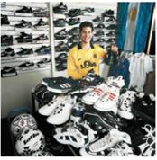 A monthly sales report for the top four salespeople at Active Sports is shown below. Use this information to answer Exercise.          Find the commission for Ferns. ________________