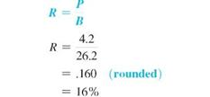Solve for rate in the following application problem. Round to the nearest tenth of a percent. (See Examples.)  Finding the Rate of Return  An investment officer at Graham Bank placed $3,000,000 in a government security. It remained there for one year and earned $48,000 in interest. Find the rate of return. SOLUTION  The whole is $3,000,000 and the part is $48,000. Find the rate as follows.     The investment earned 1.6, for the year. Solving for the Percent Remaining  One of the toughest races in the world is the 26.2-mile-long marathon. After running 22 miles, Sheila James is exhausted. Find the percent of the race that she must still run. SOLUTION  Distance yet to be run = 26.2 ? 22 = 4.2 miles     James still has to run 16, of the total distance. ADVERTISING EXPENSES Advertising expenditures for Bailey's Roofers are as follows. ________________    What percent of the total advertising expenditures is spent on radio advertising? ________________