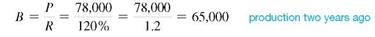 Solve the following application problem. Read problem carefully to decide which are increase or decrease problem, and work accordingly. (See Examples.) Using a Diagram to Understand an Increase Problem The value of a home sold by Tom Dugally this year is $203,500, which is 10, more than last year's value. Find the value of the home last year. SOLUTION CASE IN POINT The phrase 10% more than last year's value, tells us that last year's value is the base and that it is the unknown. The figure below shows last year's value as 100% and this year's value which is: (the base + 10% more than last year's value) = 110% of the base The diagram shows that the 10, increase is based on last year's value which is not known. It is not based on this year's value of $203,500. This year's value is last year's value plus 10, of last year's value. Use the basic percent formula to solve for base in increase problems. Substituting in the percent formula with part = $203,500 and rate = 110, results in the following. Quick TIP The common error in solving an increase problem is thinking that the base is given and that the solution can be found by solving for part. Solving for B results in the following equation, which is solved for B. So the value of the house last year was $185,000. Now check the answer. $203,500 is 110, of $185,000. Finding Base after Two Increases Due to increased demand for a patented process that will help analyze the DNA of mice, Biotics Genome has increased production of testing kits by 20, per year for each of the two past years. This year's production is 93,600 kits. Find the number of kits produced two years ago. SOLUTION The two 20, increases cannot be added together since the two increases act on different bases. Solve this problem in two steps, one for each of the 20, increases. First, use a diagram to find last year's production of DNA kits. Last year's production plus 20% of last year's production equals this year's production. So, part ( P ) = 93,600 and rate ( R ) = 120% The number of DNA testing kits produced last year was 78,000. Use this number and knowledge that the sales volume increased 20, from 2 years ago to last year to find production 2 years ago. Quick TIP It is important to realize that the two 20, increases cannot be added together to equal one increase of 40,. Each 20, increase is calculated on a different base. Production two years ago added to 20, of that production equals last year's production. So, part ( P ) = 78,000 and rate ( R ) = 120% once again. The calculator solution to this example is done by dividing in a series. Check the answer. Using a Diagram to Understand a Decrease Problem After Nike deducted 10, from the price of a pair of competition running shoes, Katie Small paid $135. What was the original price of the shoes? SOLUTION The phrase deducted 10, from the price indicates it is a decrease problem. The original price is the unknown. Quick TIP The common error made in decrease problems is thinking that the reduced price is the base. The original price is actually the base. Ten percent was deducted from the original price. The resulting price paid of $135 is 90, of the original price. So, part ( P ) = $135 and rate ( R ) = 90% Check the answer. WINTER-WHEAT PLANTING Even though wheat prices rose during the planting season, farmers planted only 50.2 million acres of winter wheat varieties. If this is 2% fewer acres than last year, find the number of acres planted last year. Round to the nearest tenth of a million. ________________