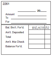 Complete the following three check stubs for Advertising Specialists. Find the balance forward at the bottom of each stub. Deposits made: $1572 on Aug. 7, $10,000 on Aug. 10.