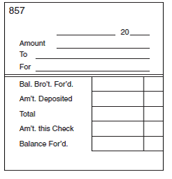 MAINTAINING BANK RECORDS Use the following information to complete each check stub. (See Example 2.)