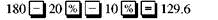 Find the net cost of the following list prices. Round to the nearest cent. (See Examples.) Calculating a Single Trade Discount The list price of a Cuisinart food processor is $298.80, and the trade discount is 25,. Find the net cost. Quick TIP The trade discount does not depend on the date. CASE IN POINT SOLUTION First find the trade discount; then subtract the discount from the list price of $298.80. The net cost of the food processor is $224.10. Calculating Series Trade Discounts Bed Bath Beyond is offered a series discount of 20/10 on a Cooking with Calphalon stainless steel cookware set with a list price of $150. Find the net cost after the series discount. CASE IN POINT SOLUTION Apply the first discount in 20/10, which is 20%. Now apply the second discount in 20/10, which is 10,. Importantly, apply the discount to the amount after the first discount, or $120. The net cost is $108. Using Complements to Find the Net Cost Kitchen Crafters is offered a series discount of 20/10 on a George Foreman Grilling Machine with a list price of $180. Find the net cost after the series discount. SOLUTION Apply the preceding steps to find the net cost after the discount. To find the actual discount, subtract the net cost after discount from the original price. On many calculators, you can subtract the discount percents from the list price in a series calculation. Note : Refer to Appendix B for calculator basics. Using Complements to Solve Series Discounts The list price of a Heartland 30-inch combination gas and electric stove is $3095. Find the net cost after a series discount of 20/10/10. SOLUTION Start by finding the complements with respect to 1 of each discount. $1250 less 20/20/20 _________