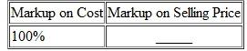 Find the equivalent markup on either cost or selling price, using the appropriate formula. Round to the nearest tenth of a percent.    