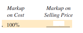 Find the equivalent markups on either cost or selling price using the appropriate formula. Round to the nearest tenth of a percent. (See Examples 6 and 7.)