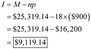 The following table is given,   There are   payment periods. The interest rate per payment period is   . Look across the top of the amount of an annuity table for   and down the side for   periods to find   . Recall the formula for finding Amount of an Annuity,    , or    Use   , and   in the formula above,   Recall the formula, Finding Interest of an Annuity,    , or    Use   ,   and   in the formula above,   Complete the table,  