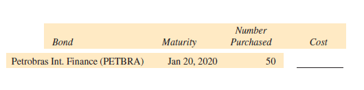 Find the cost, including sales charges of $10 per bond, for each of the following purchases. (See Example 3.)