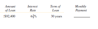 Use the real estate amortization table to find the monthly payment for the following loans. (See Example 1.)  <div style=padding-top: 35px> 