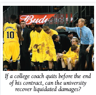 Spotlight on Liquidated Damages: Case 15.2 Kent State University v. Ford Court of Appeals of Ohio, Eleventh District, Portage County, __ Ohio App.3d __, 26 N.E.3d 868, 2015 -Ohio- 41 (2015). FACTS Gene Ford signed a five-year contract with Kent State University in Ohio to work as the head coach for the men's basketball team. The contract provided that if Ford quit before the end of the term, he would pay to the school liquidated damages in an amount equal to his salary ($300,000), multiplied by the number of years remaining on the contract. Laing Kennedy, Kent State's athletic director, told Ford that the contract would be renegotiated within a few years. Four years before the contract expired, however, Ford left Kent State and began to coach for Bradley University at an annual salary of $700,000. Kent State filed a suit in an Ohio state court against Ford, alleging breach of contract. The court enforced the liquidated damages clause and awarded the university $1.2 million. Ford appealed, arguing that the liquidated damages clause in his employment contract was an unenforceable penalty. ISSUE Was the liquidated damages clause in Ford's contract enforceable DECISION Yes. A state intermediate appellate court affirmed the lower court's award. The clause was not a penalty. There was justification for seeking liquidated damages to compensate for Kent State's losses on Ford's breach. REASON At the time the contract was entered into, determining the damages that would result from a breach was difficult, if not impossible. The resignation of a head coach from a university's basketball team may cause a loss in ticket sales and a drop in community and alumni support for the team. The university's ability to recruit players may also be affected. Of course, a search for a new coach and coaching staff will be required. These effects are not easy to measure before they happen, especially considering that such results may be different at different times in a coach's tenure. Kennedy's statement that the contract would be renegotiated indicated that Kent State was interested in the stability of these factors. And in this case, based on the record,... the damages were reasonable. The salary that Bradley was willing to pay Ford showed the cost to Kent State of finding a new coach with his skill and experience. There was also an asserted decrease in ticket sales, costs associated with the trip for the coaching search, and additional potential sums that may be expended.   CRITICAL THINKING-Cultural Consideration How does a college basketball team's record of wins and losses, and its ranking in its conference, support the court's decision in this case<div style=padding-top: 35px> 