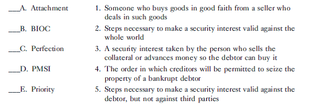 Match the following terms with their definitions: