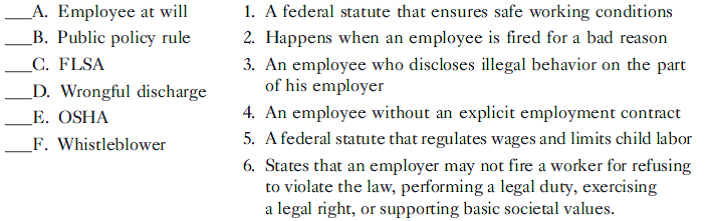 Match the following terms with their definitions: