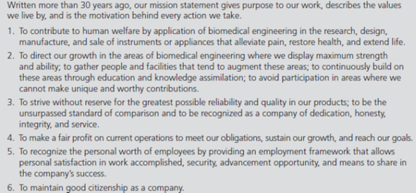 Reread Exhibit 2.7. Discuss how those values might be reflected in a compensation system. Are these values consistent with Let the market decide  EXHIBIT 2.7 Medtronic Values    