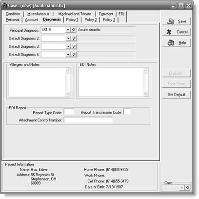 a      Anthony Battistuta      Name, Address dialog box   b      Lawana Brooks      Personal tab   c      Lawana Brooks      Diagnosis tab   d      Lawana Brooks      Condition tab   e      Edwin Hsu      Name, Address dialog box   f      Edwin Hsu      Personal tab   g      Edwin Hsu      Diagnosis tab   h.      Hannah Syzmanski      Name, Address tab   i      Hannah Syzmanski      Other Information tab   j      Hannah Syzmanski      Personal tab   0 k      Hannah Syzmanski      Account tab   1 l      Hannah Syzmanski      Diagnosis tab   2 m      Hannah Syzmanski      Policy 1 tab   3