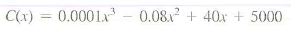 Intelligent Inc. specializes in the manufacture of components for personal computers. Management has determined that the daily cumulative cost of producing these components (in dollars) is given by:     Where x is the number of components produced. (a) What is the actual cost incurred for manufacturing the 301st component? (b) What is the marginal cost of the 200th component? What can you say about the marginal cost as a function of x (increasing or decreasing)? (c) What is the average unit cost if you produce just 300 units?