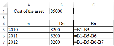 Simple line depreciation is considered as the most simple and best method of depreciation. To calculate the annual depreciation charge, a simple formula is used which is shown below:   Where I represent cost of the equipment, S represents salvage value and N represents the life of the project. The question requires us to calculate the depreciation of a new machine on every 31 st December for the years 2010, 2013 and 2016 where the cost of the machine is $82,000 and its installation cost is $3,000. Machine has expected useful life of 10 years, its salvage value is $3,000. Book depreciation expense for 2010 can be calculated as given below:   Hence, the Book depreciation expense for 2010 is   . Calculation for the book value of the machine for the next 3 years is given in the table mentioned below:   Calculated book values are found to be:   Now, it is required to calculate the depreciation expenses for 2013. In 2013, $8,000 was spent on repairing of machine. The calculations for depreciation are given below:   Hence, the Book depreciation expense for 2013 is   . Calculation for the book value of the machine for the next 3 years is given in the table mentioned below:   Calculated book values are found to be:   Now, it is required to calculate the depreciation expenses for 2016. On 2 nd January 2016, $5,000 was spent in order to make improvements in machine which lead to increase in its salvage value to $6,000. So, the depreciation expense would be:   Hence, the Book depreciation expense for 2016 is   .