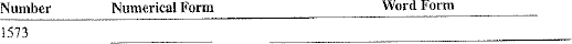 Read and write the following whole number in numerical and word form.