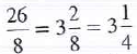 Convert the following improper fractions to whole or mixed numbers.