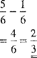 Subtract the following fractions and reduce to lowest terms.
