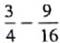 Subtract the following fractions and reduce to lowest terms.