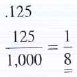 Convert the following decimals to fractions and reduce to lowest terms.