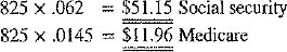 Solve the following problems using 6.2%, up to $117,000, for social security tax and 1.45%, no wage limit, for Medicare tax. What are the withholdings for social security and Medicare for an employee with gross comings of $825 per week
