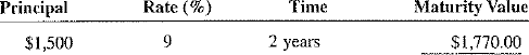 Find the maturity value of the following loans. Use MV = P(1+RT) to find maturity values.