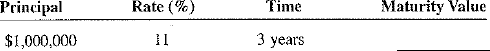 Find the maturity value of the following loans. Use MV = P(1 + RT) to find maturity values.   