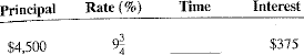 Use the ordinary interest method to compute the time for the following loans. Round answers to the next higher day when necessary.