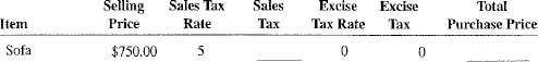 Calculate the missing information for the following purchases.  <div style=padding-top: 35px> 