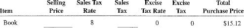 Calculate the missing information for the following purchases.  <div style=padding-top: 35px> 
