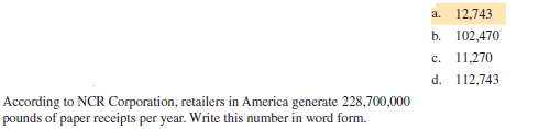 Match the following numbers in word form with the numbers in numerical form.    