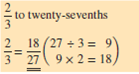 Raise the following fractions to higher terms as indicated.    