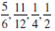 Find the least common denominator for the following groups of fractions. For problems try finding the LCD by inspection (i.e., mentally) first, then use the prime-number method.    