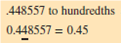 Round the following numbers to the indicated place.    