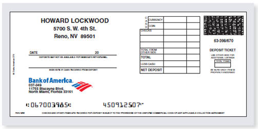 You have just received a check. Your account number is #099-506-8. Write the following endorsements in the space provided below and identify what type they are.  7. Properly fill out the deposit slip for Howard Lockwood, based on the following information: a. Date: December 18, 20xx. b. A check for $651.03. c. $150 cash withdrawal.   