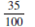 Convert the following fractions or mixed numbers to percents.    