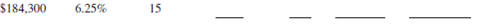 Using Table 14-1 as needed, calculate the required information for the following mortgages.    <div style=padding-top: 35px> 