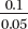 Eliminate the decimal points from these common fractions.    = ________