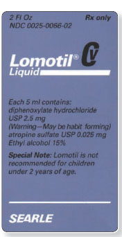 Refer to the Lomotil label in to calculate these dosages. The order is for diphenoxylate 2.5 mg. Give ________ Figure    