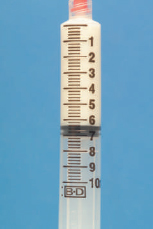 Identify the dosages measured on the following syringes.     _______