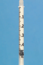 Identify the measurements on the six TB syringes provided.     ______