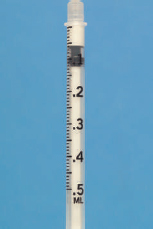 Identify the measurements on the six TB syringes provided.     ______
