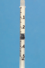 Identify the measurements on the six TB syringes provided.     ______