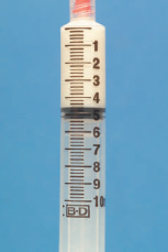 What dosages are measured on the following syringes?     _____